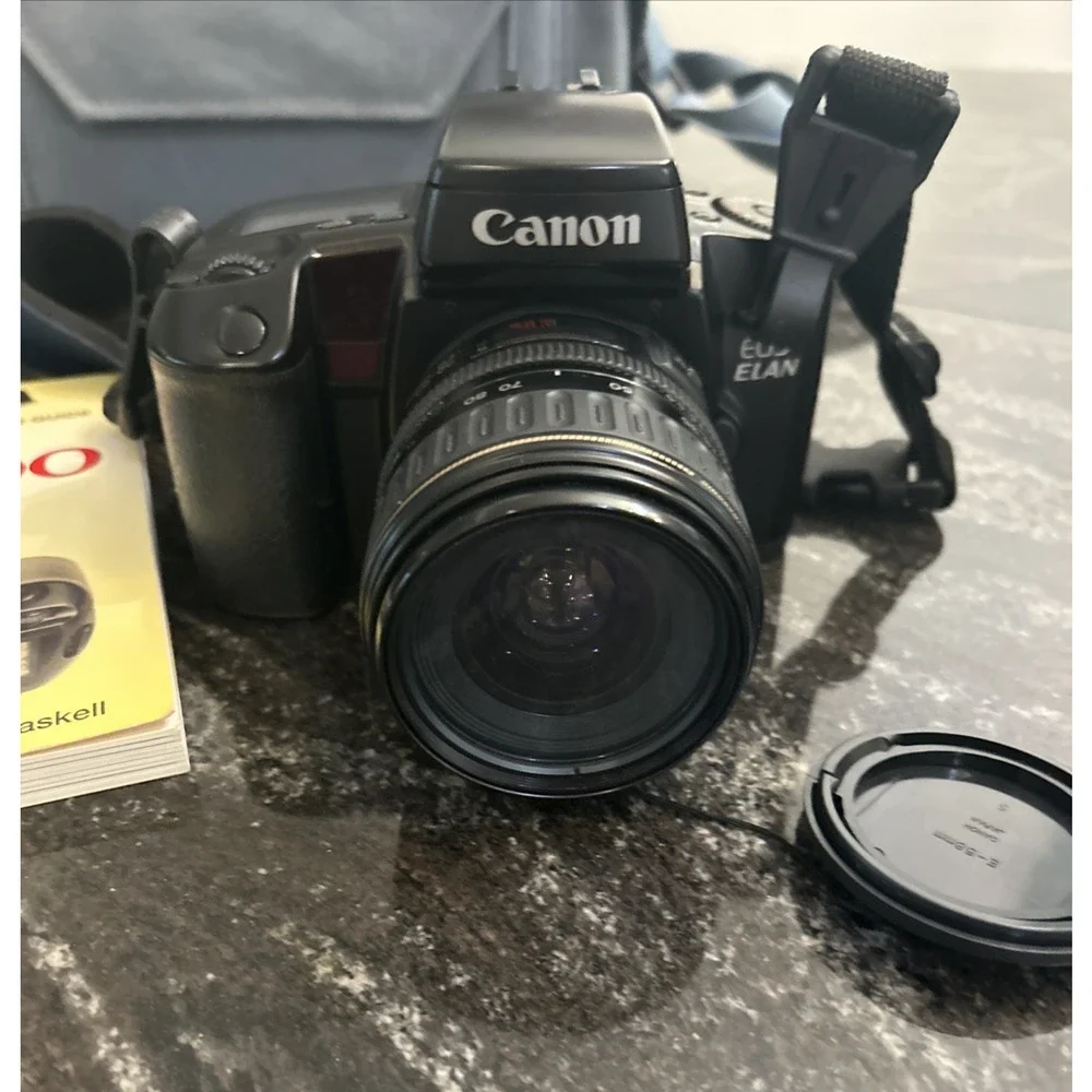 Canon EOS Elan 35mm Film Camera (28-80mm Lens) Manual Bag 80's